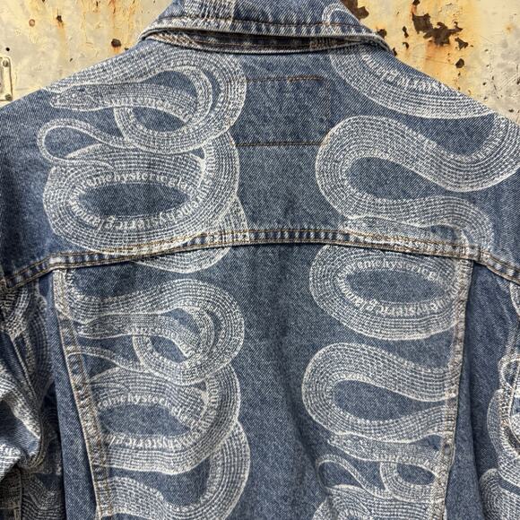 Hysteric Glamour x Supreme Denim Snake Trucker Jacket Blue Medium SS21 - Picture 8 of 10
